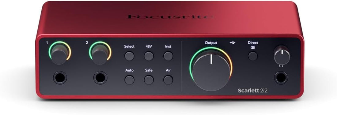 Scarlett 2I2 4Th Gen USB Audio Interface for Recording, Songwriting, Streaming and Podcasting — High-Fidelity, Studio Quality Recording, and All the Software You Need to Record | 2 Mic Preamps, 2 Hi-Z Instrument Inputs, 24-Bit/192Khz, 120Db Dynamic Range,