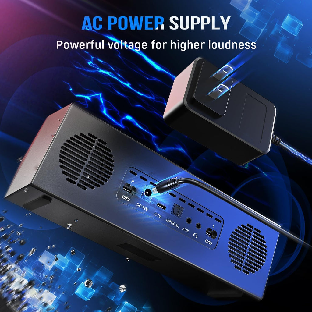 Ampligame A22 2.1 Gaming Computer Speakers with Subwoofer Bluetooth | 18 RGB Modes, Deep Punchy Bass, 3 EQ Presets, Volume Control, AC Powered, for PC TV Monitor Phone Tablet Music Gaming Movie