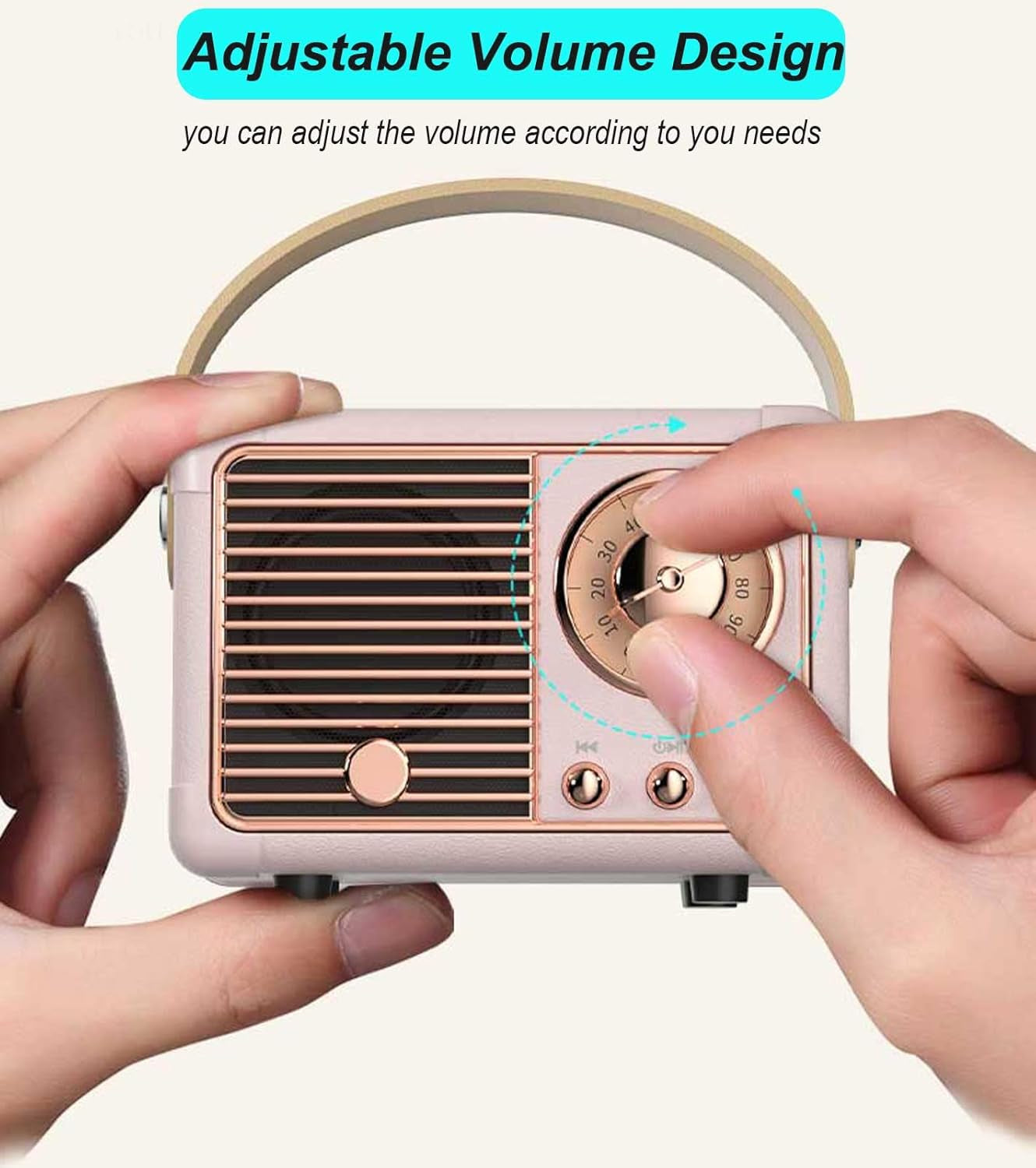 Retro Bluetooth Speaker,Small Vintage Decor,Cute Birthday Gifts Blue | Gifts for Women Teenage Portable Mini Wireless Old Fashion Style for Kitchen Desk Bedroom Office Outdoor Accessories