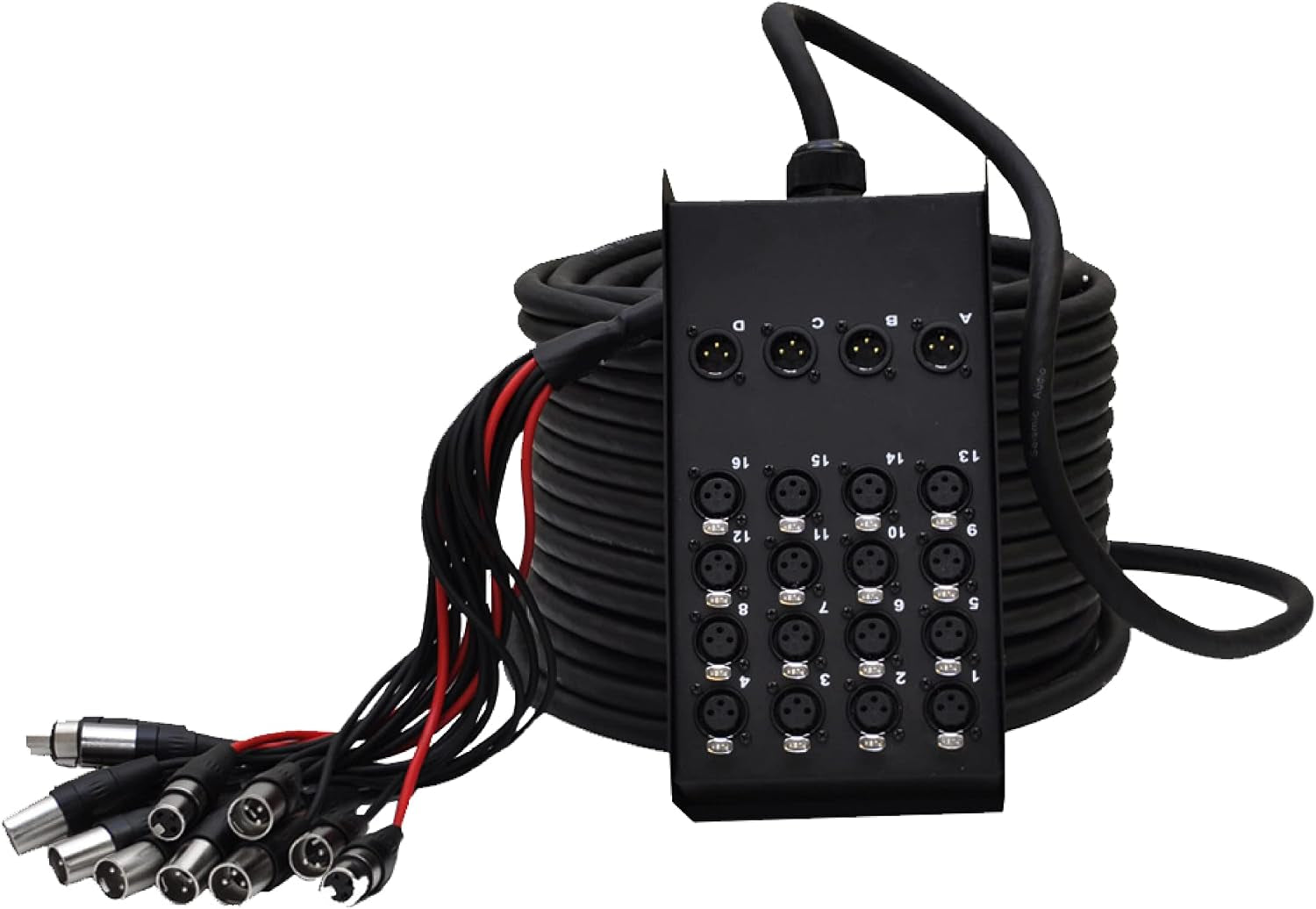 Speakers 16 Channel Low Profile XLR Send Circuit Board Snake Cable, XLR Splitter Cable, 100 Feet