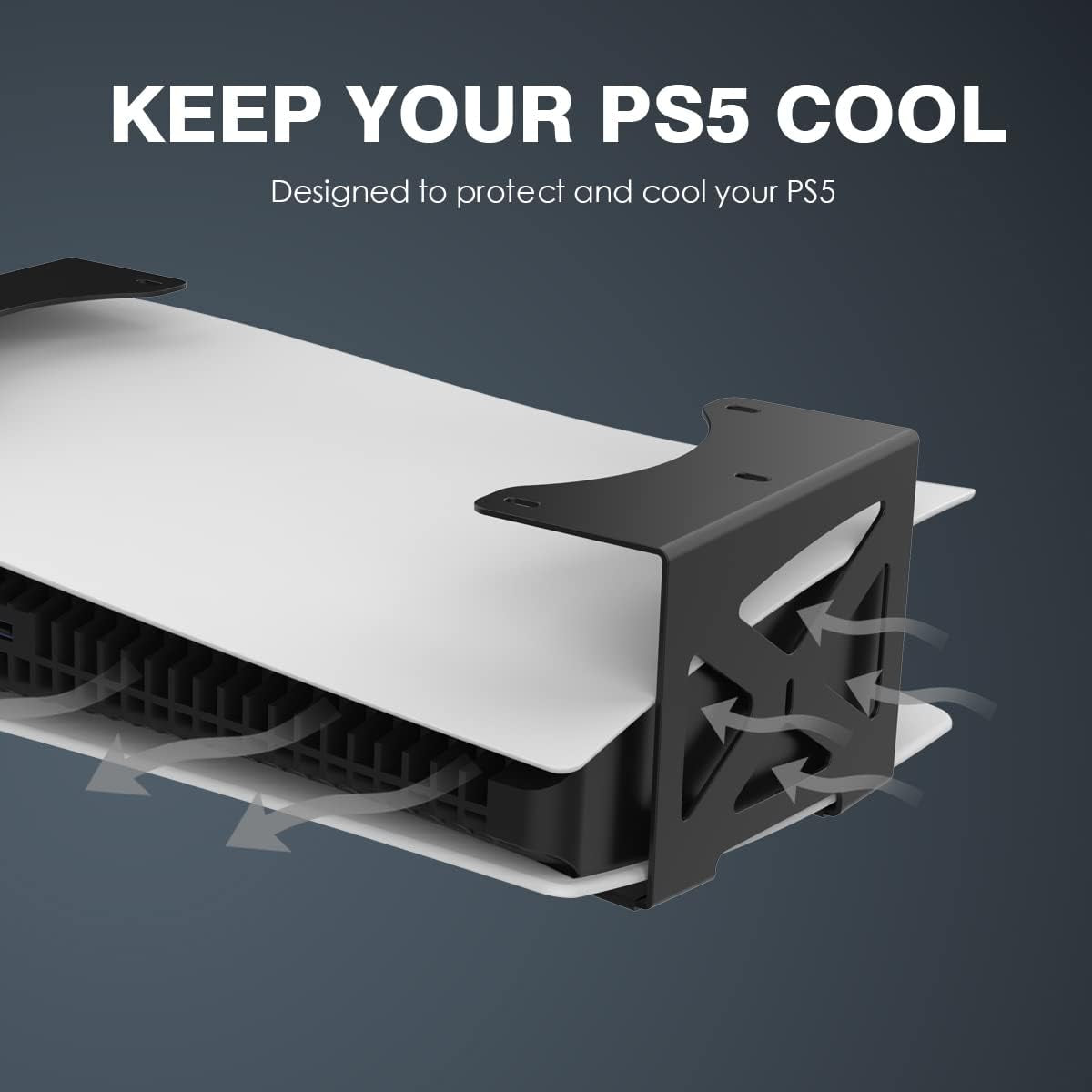 Under Desk Holder for PS5/PS5 Slim/Pro,Stealth Mount Compaitble with Playstation 5 Disc &amp; Digital Edition Console,Space Saving,Dp-05