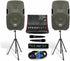 Pa System with Wireless Microphone and Speakers 12", 2000W | Built-In Amplifier W/6 Channel Audio Mixer System, Wireless UHF Microphone, 1000W Passive Speaker, Dual Tripod Stands