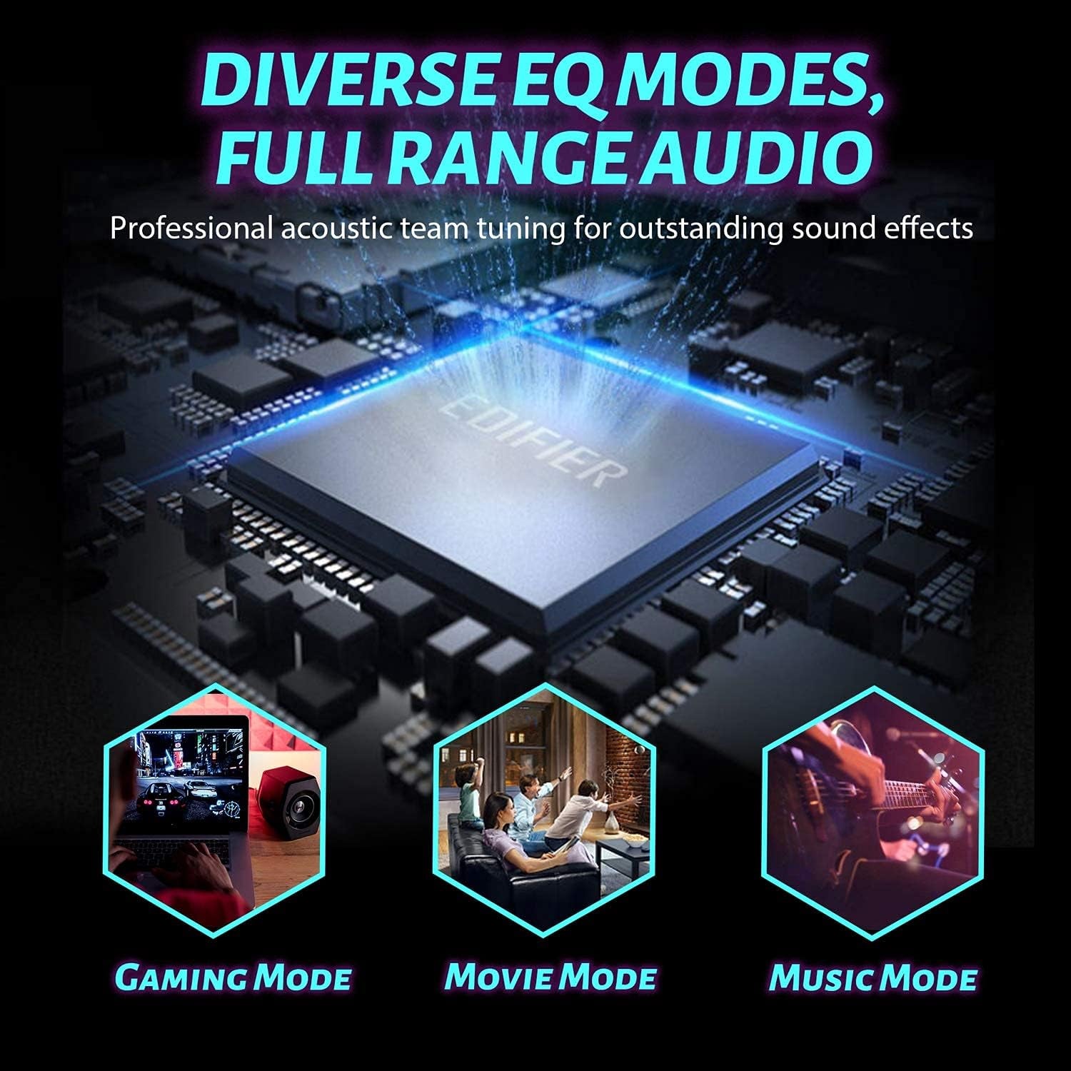 G2000 32W PC Gaming Computer Speakers for Laptop Mac Desktop Computer Woofer Speakers Bluetooth USB 3.5Mm AUX Inputs RGB Lights Multimedia Speakers Black