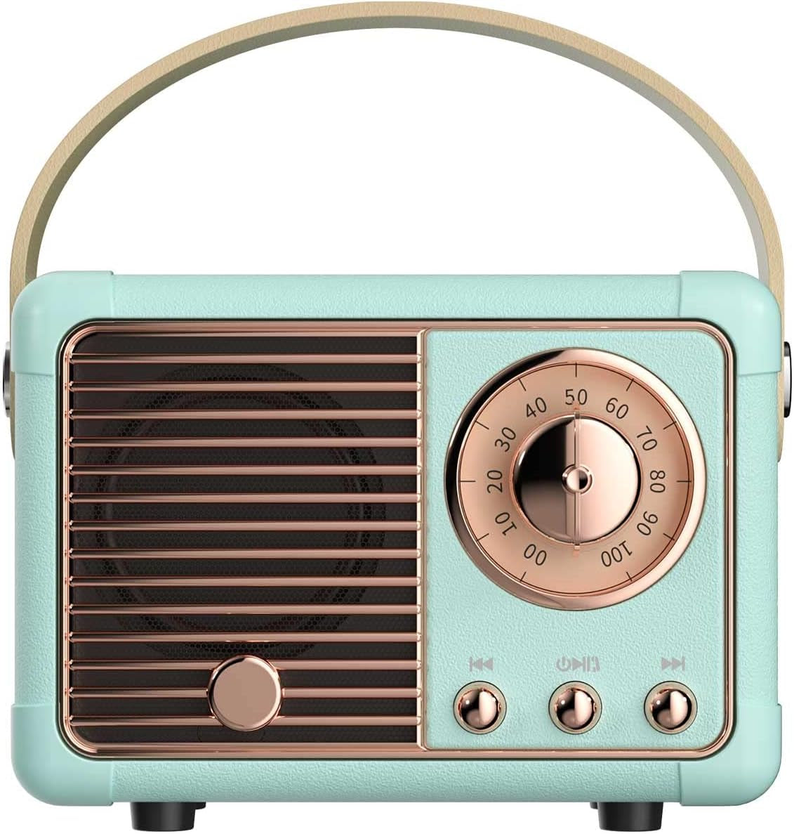 Retro Bluetooth Speaker,Small Vintage Decor,Cute Birthday Gifts Blue | Gifts for Women Teenage Portable Mini Wireless Old Fashion Style for Kitchen Desk Bedroom Office Outdoor Accessories