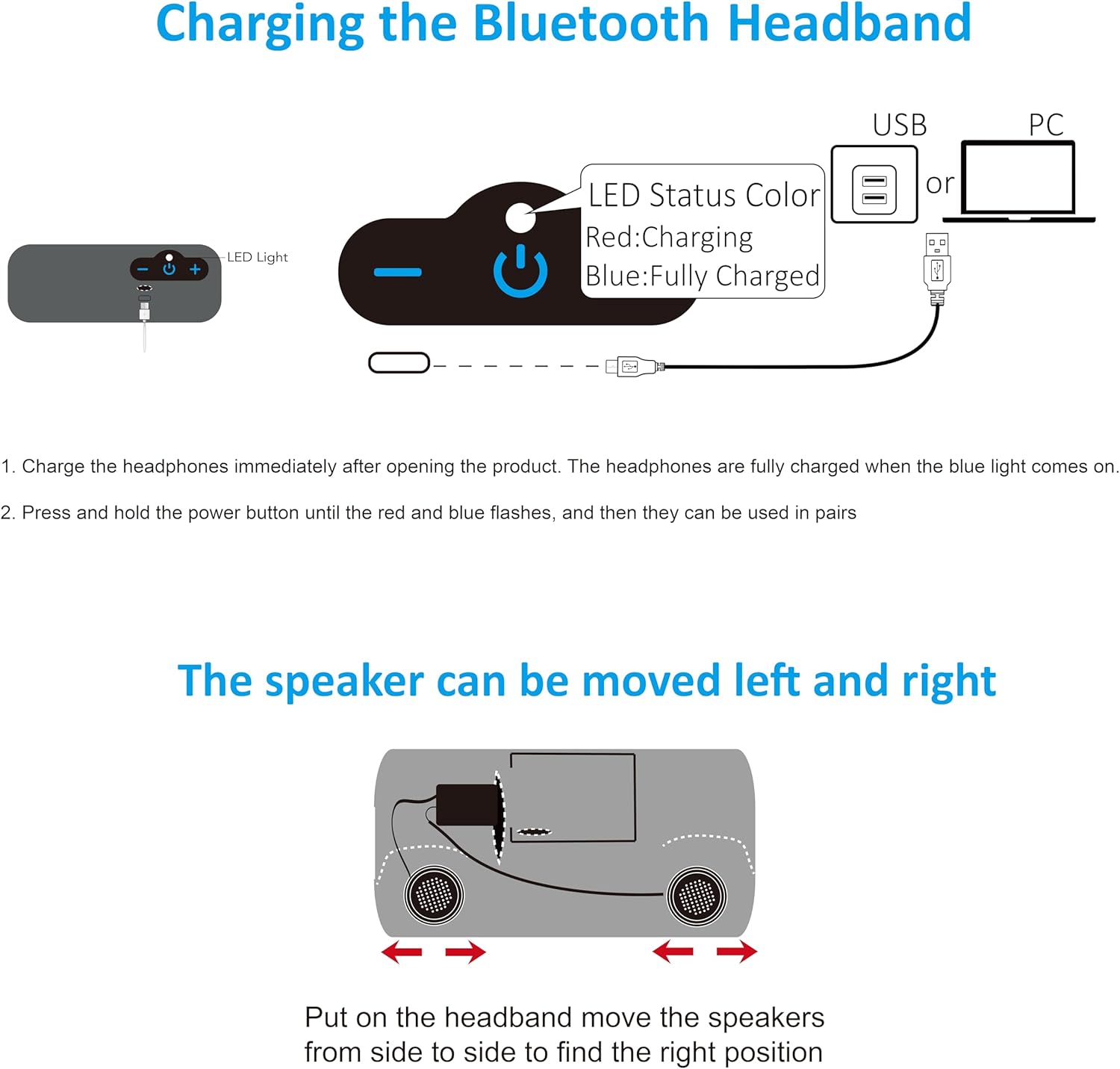 Sleep Headphones Bluetooth Headband for Side Sleeper 2-Pack, 17H Playtime, Wireless Headband Headphones with HD Stereo Speakers for Workout,Running,Yoga, Ideal Gifts for Men, Women, Teens