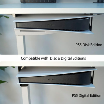 Under Desk Holder for PS5/PS5 Slim/Pro,Stealth Mount Compaitble with Playstation 5 Disc &amp; Digital Edition Console,Space Saving,Dp-05