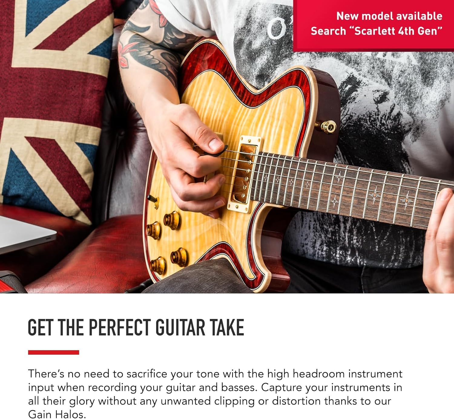 Scarlett Solo 3Rd Gen USB Audio Interface for Guitarists, Vocalists, Podcasters or Producers to Record and Playback Studio Quality Sound | 1 XLR Mic Preamp, 1 Hi-Z Instrument Input, 24-Bit/192Khz, 56Db Gain Range, Air Mode, Macos/Windows/Ipados Compatible