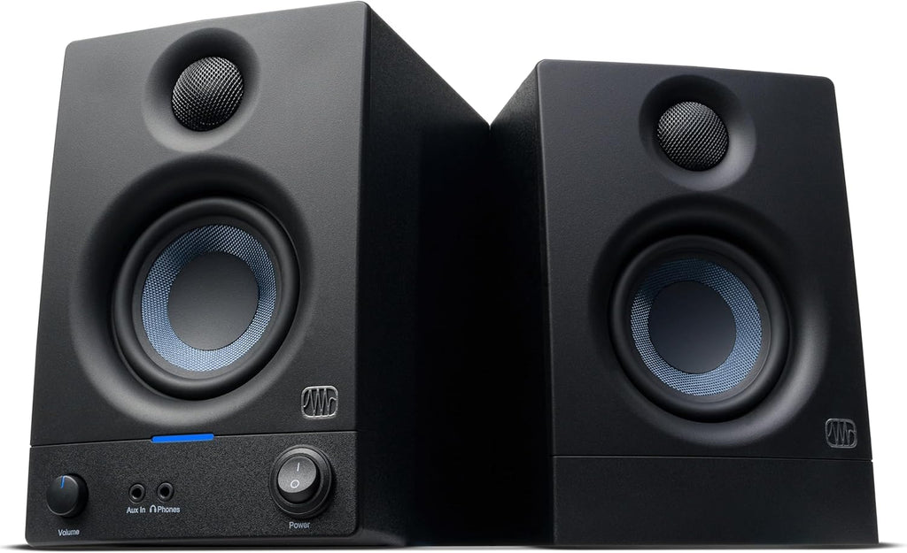 Eris 3.5 Powered Studio Monitors, Pair — 3.5” Active near | -Field Desktop Speakers for Music Production, Gaming, Movies & Hi-Fi | 50W, Woven-Composite Woofer, Silk-Dome Tweeter, Black