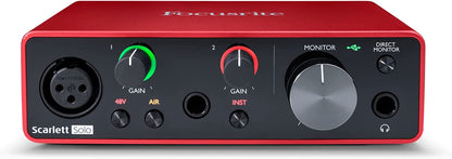Scarlett Solo 3Rd Gen USB Audio Interface for Guitarists, Vocalists, Podcasters or Producers to Record and Playback Studio Quality Sound | 1 XLR Mic Preamp, 1 Hi-Z Instrument Input, 24-Bit/192Khz, 56Db Gain Range, Air Mode, Macos/Windows/Ipados Compatible
