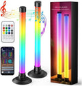 IC+RGBW USB Powered Led Light Bar with App & Remote Control, 2 Pack | Ic+Rgb & W Smart RGB Light Bar, USB Powered TV Light Bar, Led Lights for TV PC Room Monitor Backlight Gaming Accessories
