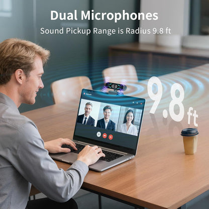 C60E Dual-Camera 4K Webcam for Streaming, Wide-Angle &amp; Telephoto | Max 11X Hybrid Zoom &amp; PDAF Autofocus, Remote Control, RGB Lighting, 2 Mics, Ideal for Livestreaming and Online Meeting