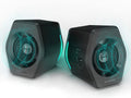 G2000 32W PC Gaming Computer Speakers for Laptop Mac Desktop Computer Woofer Speakers Bluetooth USB 3.5Mm AUX Inputs RGB Lights Multimedia Speakers Black